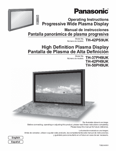 panasonic TH-50PH9UK Operating Instructions for the following Panasonic plasma models - 
TH-42PS9UK
TH-37PH9UK
TH-42PH9UK
TH-50PH9UK